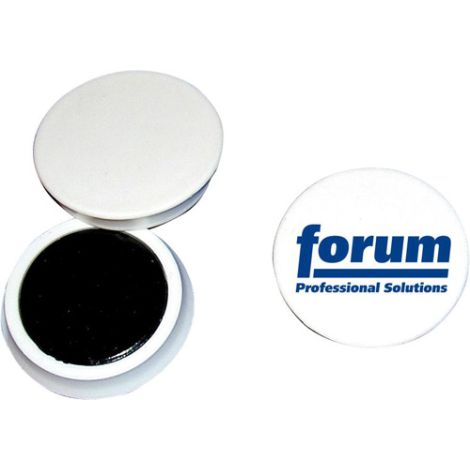 Magnes biurowy z nadrukiem Forum siła przyczepności 6 N wysokość 8 mm średnica 30 mm